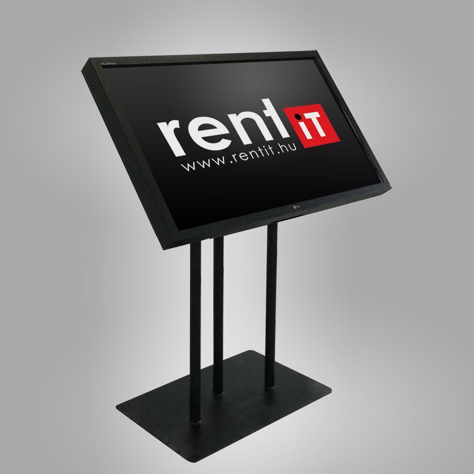 Tilted floor stand for large touch screen 