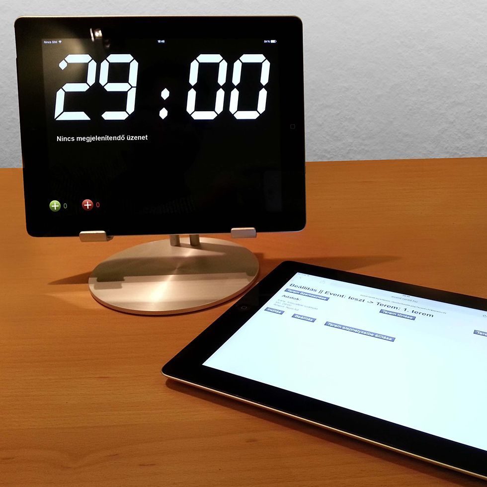 iPad timer for events with audience feedback feature