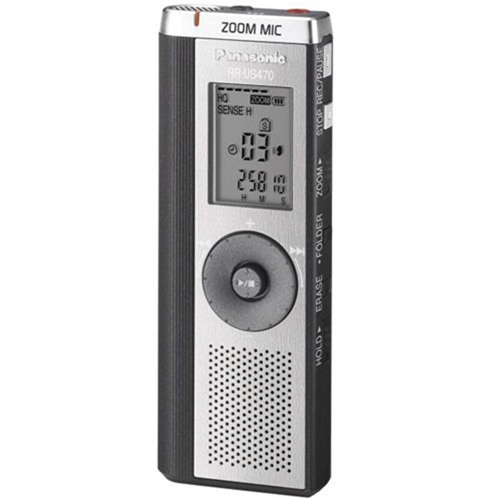 Panasonic RR-US470 digital dictaphone, MP3 recorder for rent, hire, rental