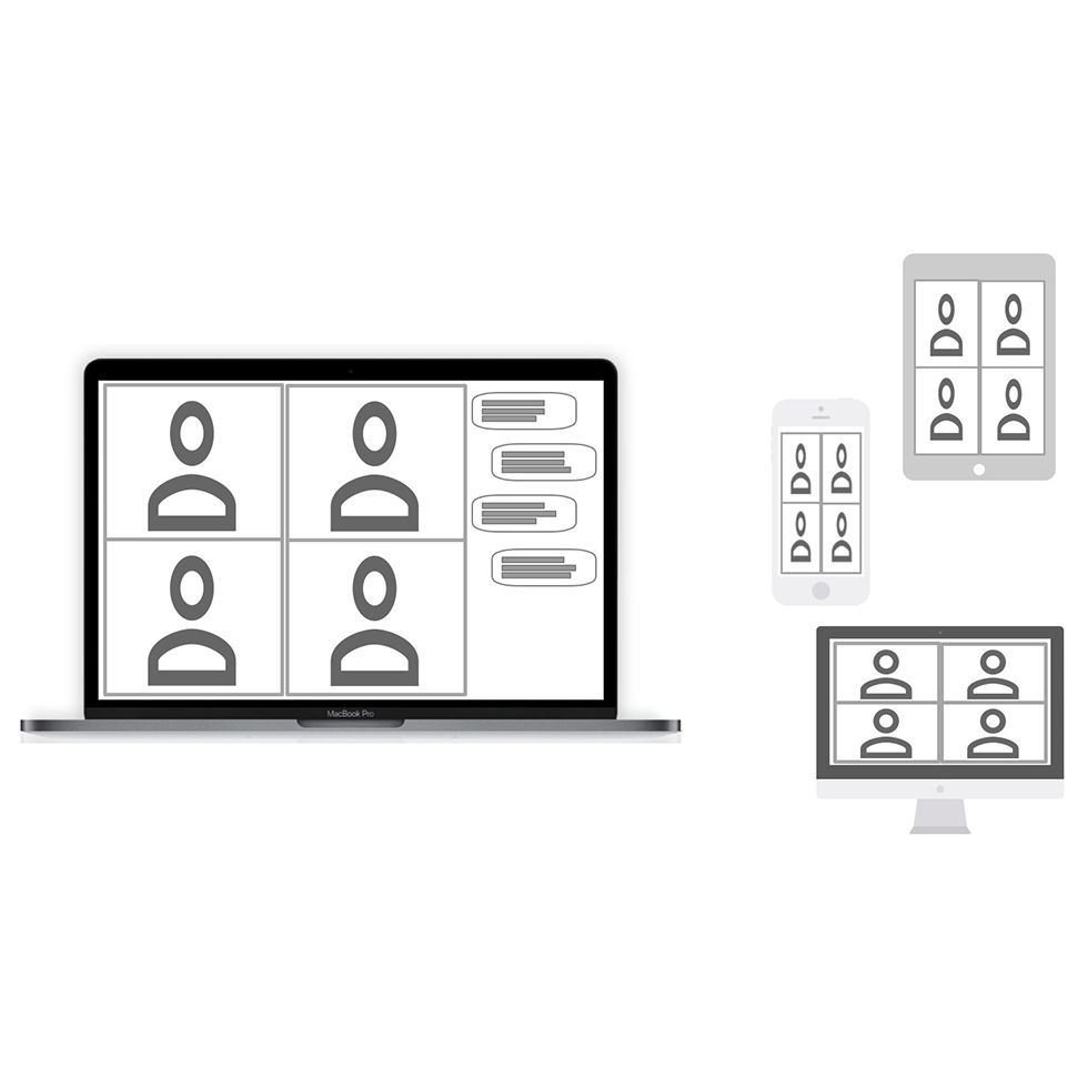 Virtual round-table talk broadcast